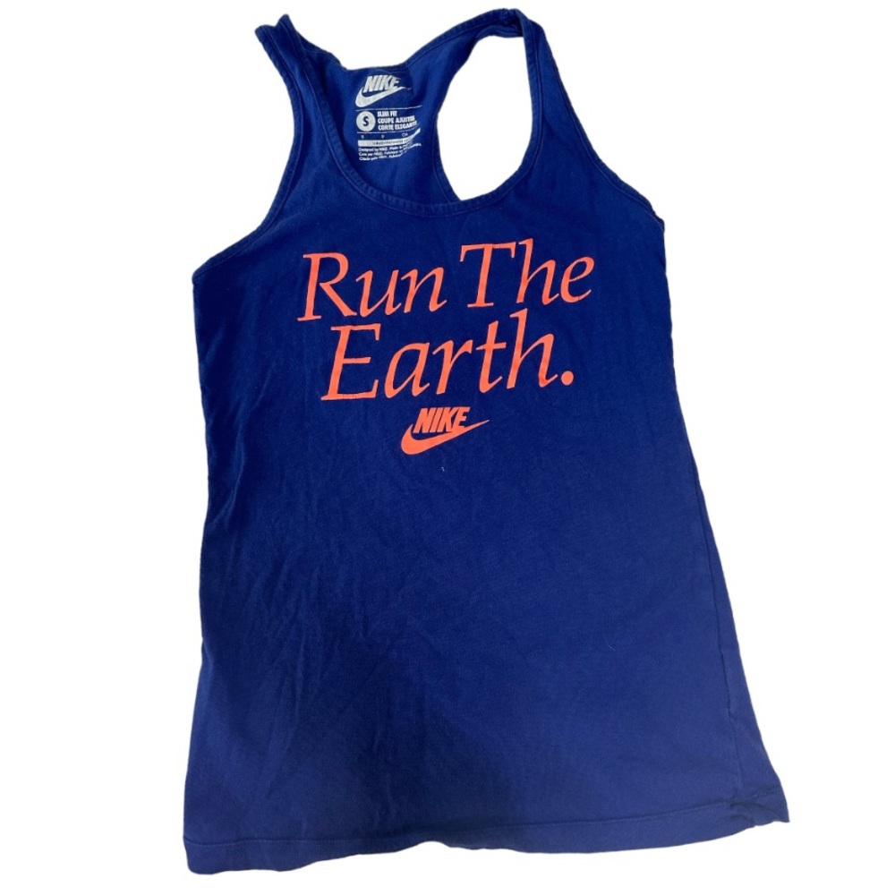 Nike racerback blue tank top size S
